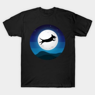 Dachshund Dog Moon T-Shirt